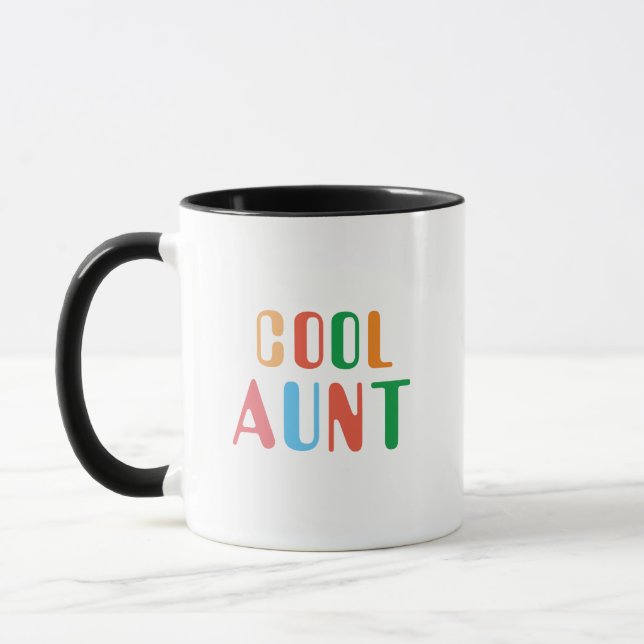 Christmas Cool Aunt for Birthday from Niece Nephew Mug (Left)