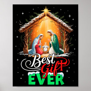 Christmas Cool Jesus Nativity Scene Christian Best Poster