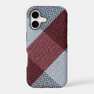 Christmas Cool Red Buffalo Plaid Pattern With Grey