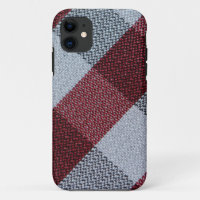 Christmas Cool Red Buffalo Plaid Pattern With Grey