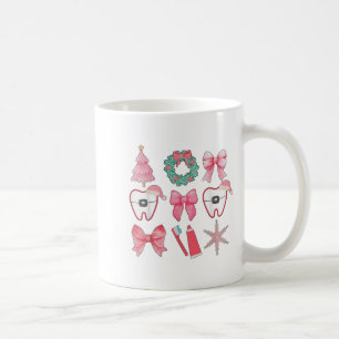 Christmas Coquette Bow Orthodontic Dental Dental C Coffee Mug
