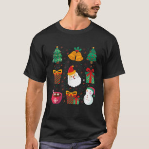 Christmas Coquette Bow Santa Xmas Tree Candy Cane  T-Shirt
