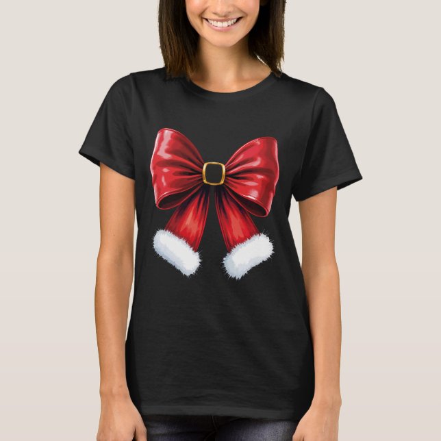 Christmas Coquette Bow T-Shirt (Front)