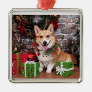 Christmas - Corgi - Cal Metal Tree Decoration