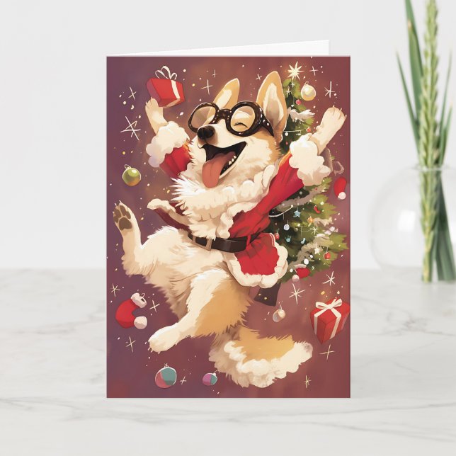 Christmas Corgi Card (Front)