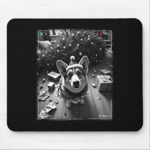 Christmas Corgi Caught On Camera Mouse Pad