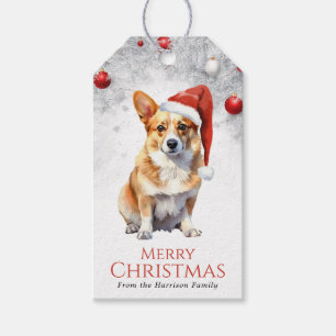 Christmas Corgi Dog Gift Tags
