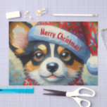 Christmas Corgi Dog Puppy Decoupage Tissue Paper<br><div class="desc">Christmas Corgi Dog Puppy w/Santa Hat
Please follow me; I create new designs and products daily!
Feel free to contact me with your design needs.</div>