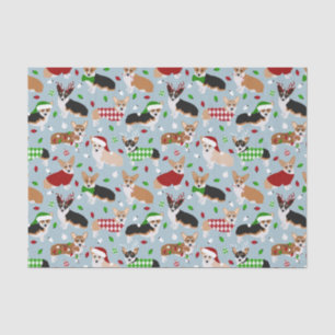 Christmas Corgi Dogs Tissue Paper