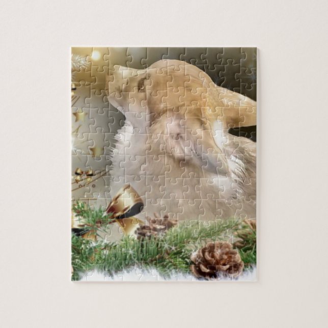 Christmas Corgi Puppy Jigsaw Puzzle (Vertical)