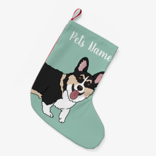 Christmas Corgi Small Christmas Stocking