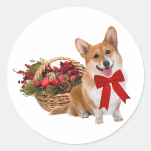 "Christmas Corgi" Stickers