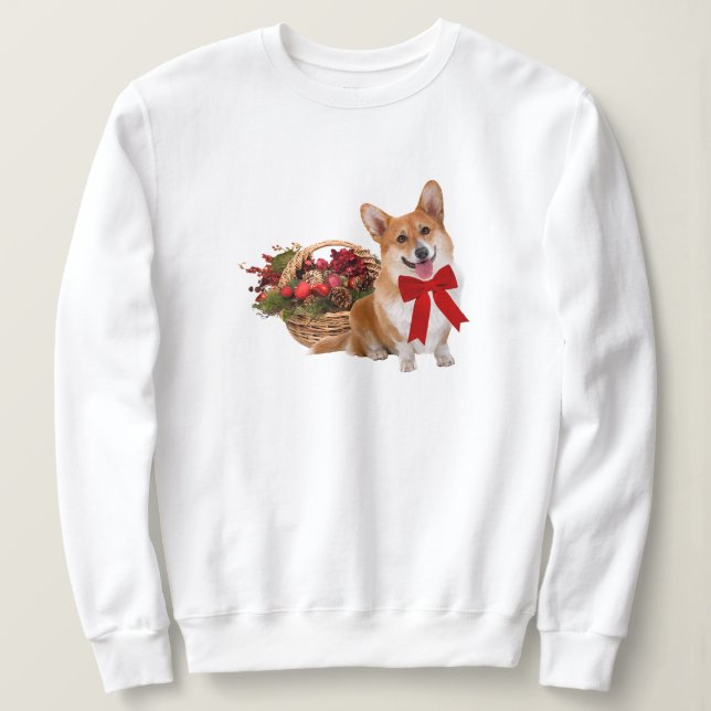 "Christmas Corgi" Sweatshirt (Design Front)