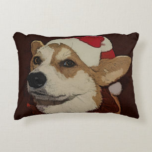 Christmas Corgi Throw Pillow
