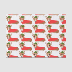 Christmas Corgi Tissue Paper