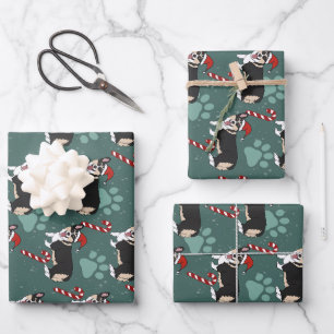 Christmas Corgi Wrapping Paper Sheet