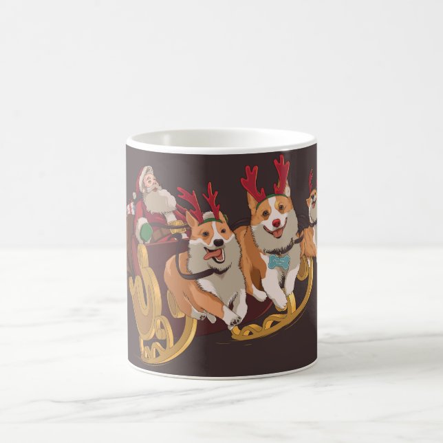 Christmas corgis coffee mug (Center)