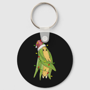 Christmas Corn – Cute Corn Lovers Funny Christmas Key Ring