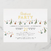 Christmas Corporate Party Rustic Gold