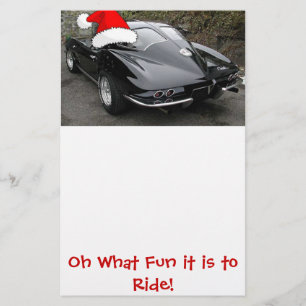 Christmas Corvette Split Window Stationery