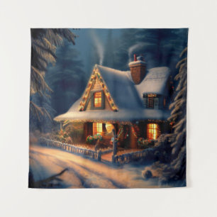 Christmas Cottage 1 Tapestry