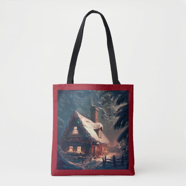 Christmas Cottage 2 Tote Bag (Front)