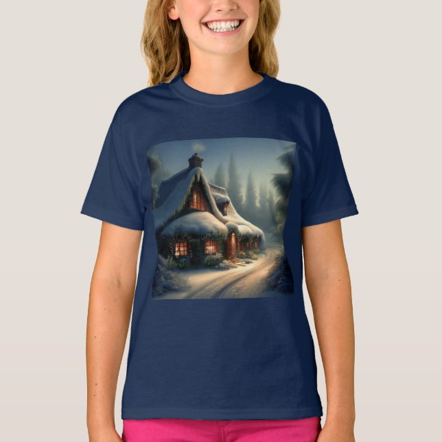 Christmas Cottage 3 T-Shirt (Front)