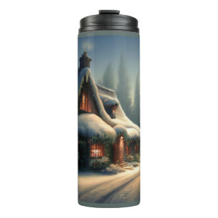 Christmas Cottage 3 Thermal Tumbler