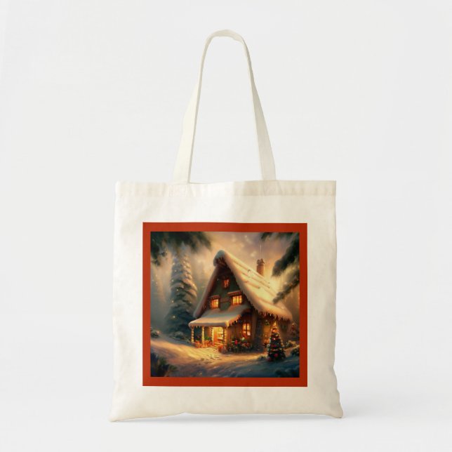 Christmas Cottage 8 Tote Bag (Front)