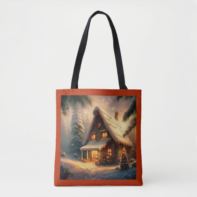 Christmas Cottage 8 Tote Bag (Front)