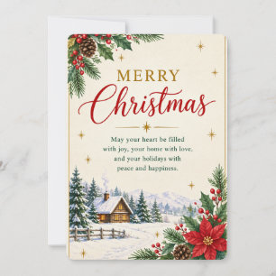 Christmas Cottage Greeting Card