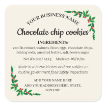 Christmas Cottage Law Ingredient Label