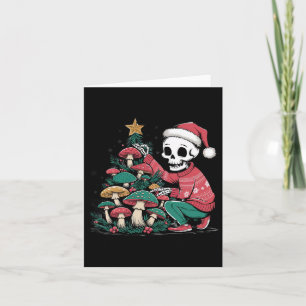 Christmas Cottagecore Skeleton Aesthetic Funny San Card