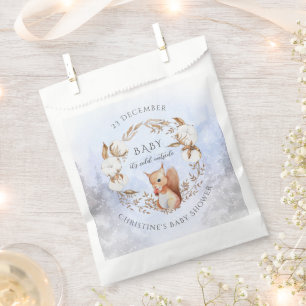 Christmas Cotton Flower Wreath Cute Squirrel  Favour Bags