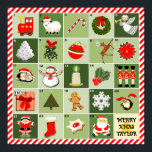 Christmas Countdown Poster<br><div class="desc">Holiday countdown to Christmas Advent calendar activity featuring 24 images leading up to December 25th.</div>