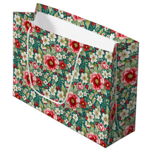Christmas Country Garden Large Gift Bag