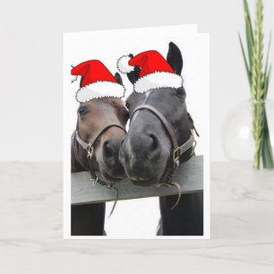 Christmas Country Horses Holiday Card