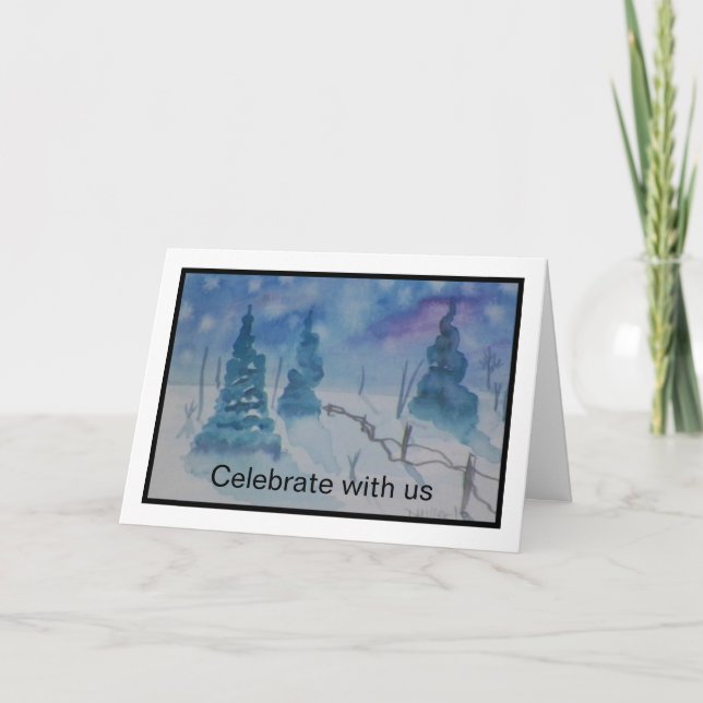 Christmas Country Landscape Invitation (Front)