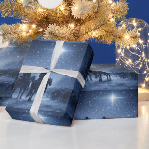 Christmas Country Western Cowboys Cattle Wrapping Paper