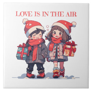 Christmas couple - Love is in the air Tile
