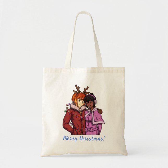 Christmas Couple Tote Bag (Front)