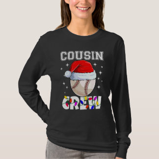 Christmas Cousin Crew Baseball Ball Pyjamas Family T-Shirt