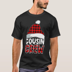 Christmas Cousin Crew Buffalo red Plaid Pajamas Fa T-Shirt
