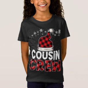 Christmas Cousin Crew Buffalo Red Plaid Pyjamas Fa T-Shirt