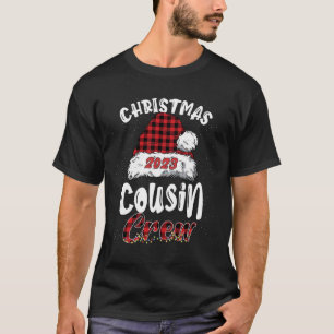 Christmas Cousin Crew Buffalo Red Plaid Pyjamas Fa T-Shirt