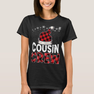 Christmas Cousin Crew Buffalo Red Plaid Pyjamas Fa T-Shirt