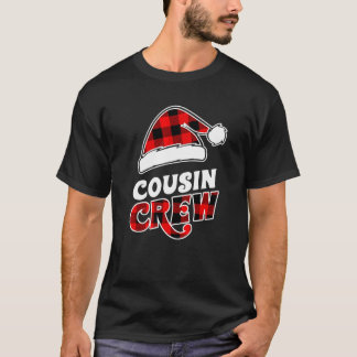 Christmas Cousin Crew Buffalo Red Plaid Pyjamas Fa T-Shirt