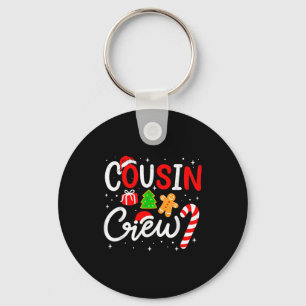 Christmas Cousin Crew Candy Cane Family Matching H Key Ring