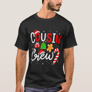 Christmas Cousin Crew Candy Cane Family Matching H T-Shirt