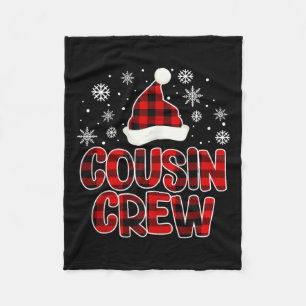 Christmas Cousin Crew Family Matching Xmas Buffalo Fleece Blanket